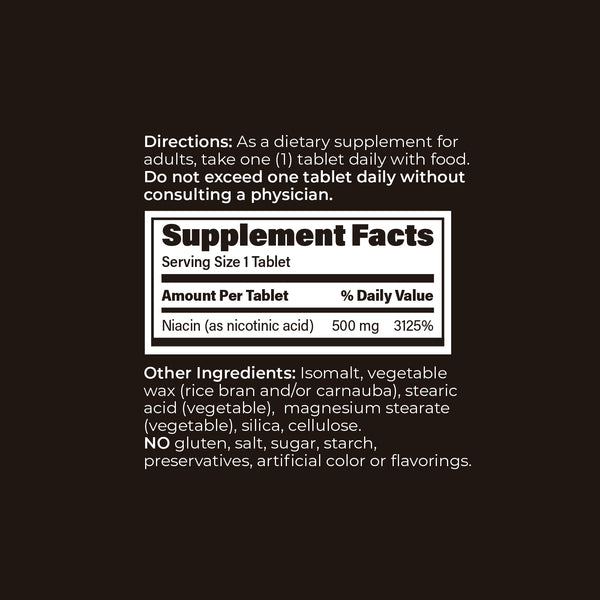Plain Niacin (Nicotinic Acid)