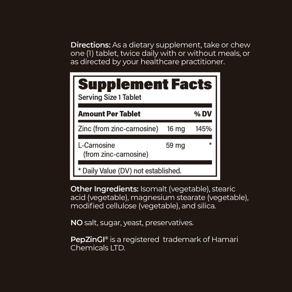 PepZinGI® ZINC-CARNOSINE Chewables