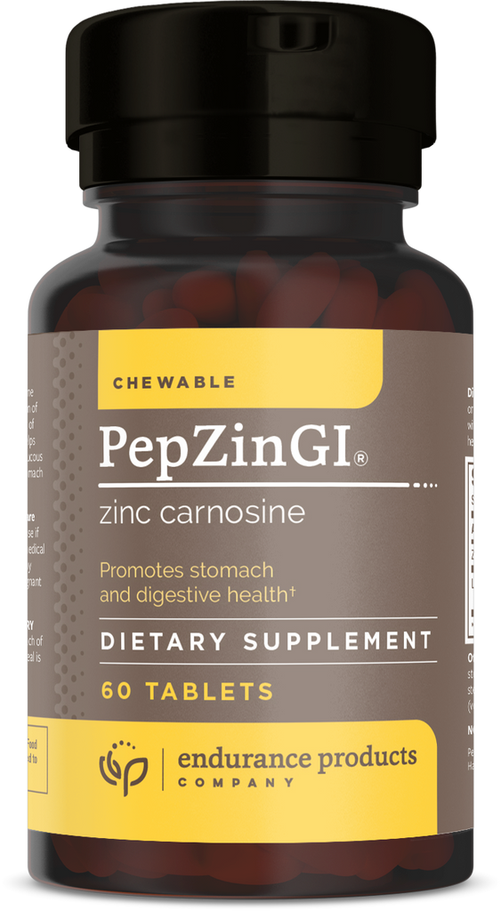 PepzinGi ZincCarnosine 60 Chewable Tabs Endurance Products